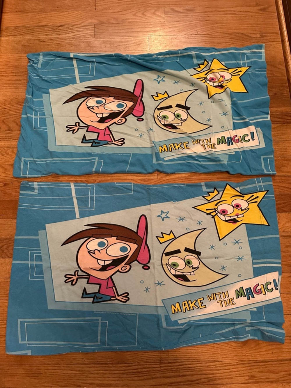 Set of 2 Vintage Pillowcase Set with Cartoon Fairly OddParents